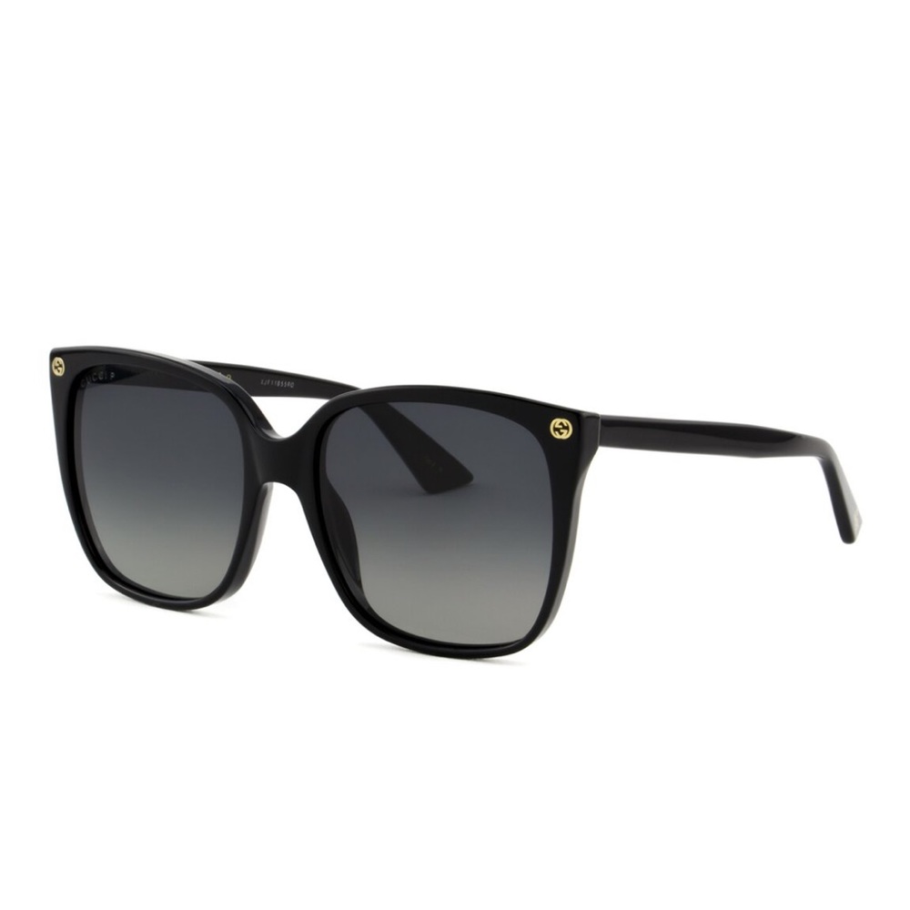 NWT WOMENS GUCCI SUNGLASSES MODEL: GG0022S 001 WITH CASE LENS CLOTH & TOTE